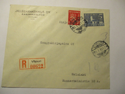 1943 Viipuri Jälleenrakennus Oy R kuori siltaleimalla