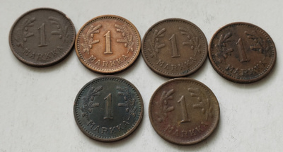 1 mk v. -42,-43,-51, 3 eri v, 6 kol. circ