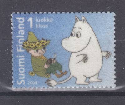 Nukkapintainen muumimerkki ilman liimaa