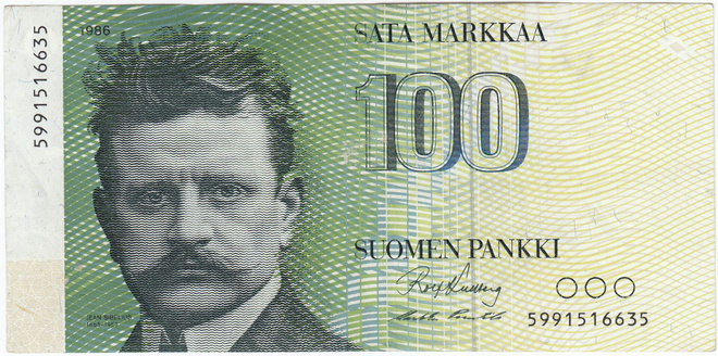 100 Markkaa 1986 599... kl.6