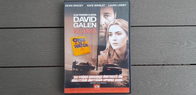 DVD: David Galen Elämä (Kevin Spacey, Kate Winlset 2003)
