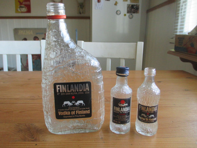 Finlandia vodka pullot