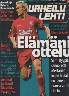 Urheilulehti 20/05 - Sami Hyypiä, F1, ManU, Erkka Westerlund