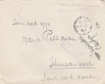1940, Kirje Kenttäpostia, Kenttäpostikonttori 29