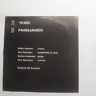 Pasi & Trabant: Yksin  7" single  1991 - pikkukuva 2
