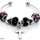 650 .. Retro Silver Fashion Lampwork .. Rannekoru - pikkukuva 4