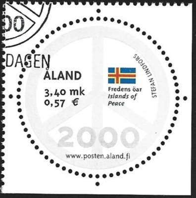 Åland 2000 ÅBL 4 Millenium 3,40 mk EP leima LaPe 167
