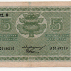 5 Markkaa 1922 Litt.C - pikkukuva 1