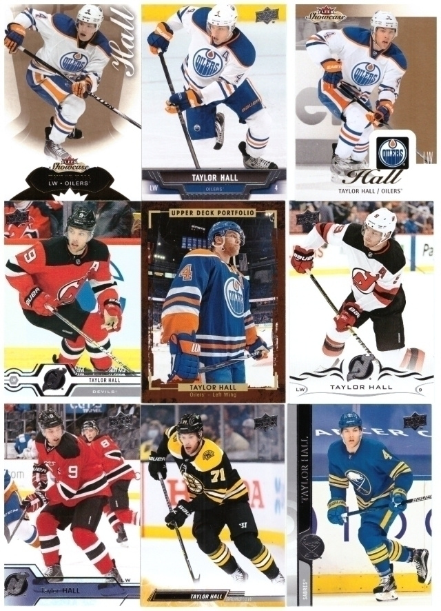9 x TAYLOR HALL Oilers, Devils, Bruins, Sabres