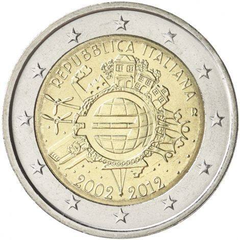 Italia 2012 2 € Euro 10 vuotta UNC