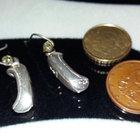 Vintage hopea pahaa silmää kenkää korvakorut Sterling - pikkukuva 3