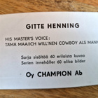 Champion Pop purkkakuva. Gitte Henning - pikkukuva 2