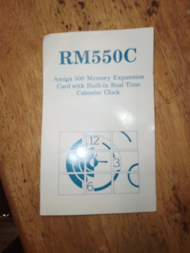RM550C Amiga 500 Memory Expansion Card guide