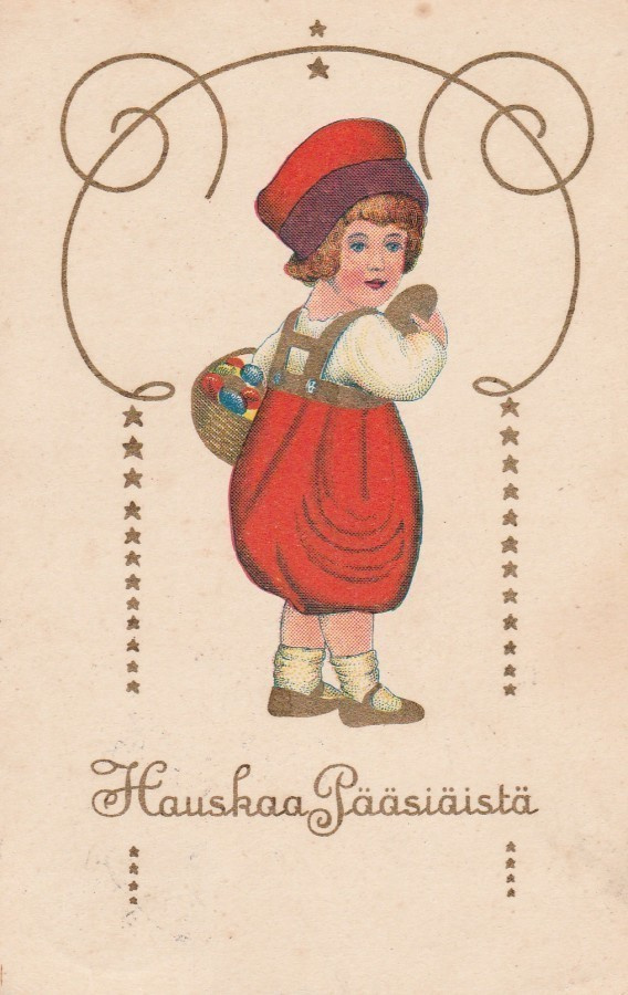 1927,Postikortti, Pääsiäiskortti, vanha