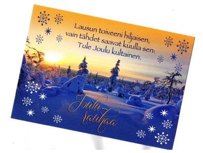 TALVIMAISEMA "°JOULURAUHAA°" -KORTTI /N.Ramstadius