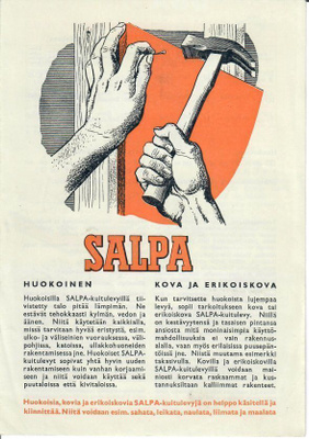 Salpa kuitulevy - esite 60-luku