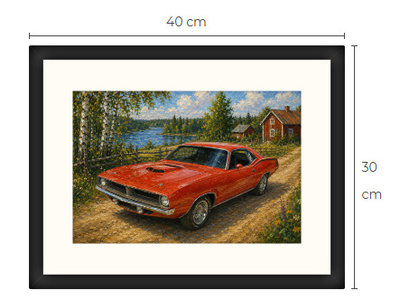 Uusi Plymouth Hemi Cuda art print 30 cm x 40 cm