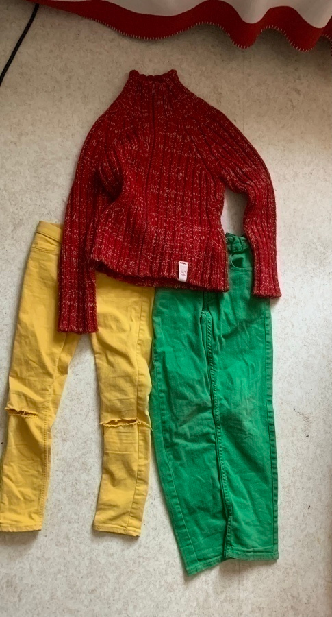 TWO PANTS AND SWEATER…