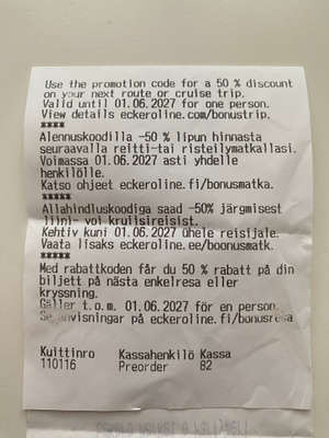 ECKERÖ LINE BONUSMATKA