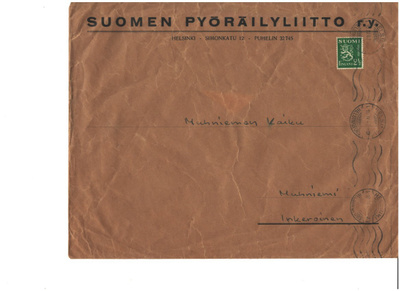 FIRMAK. SUOMEN PYORÄILYLIITTO HELSINKI-MUHNIEMI