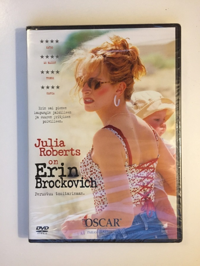 Erin Brockovich (2000) Julia Roberts (DVD) UUSI