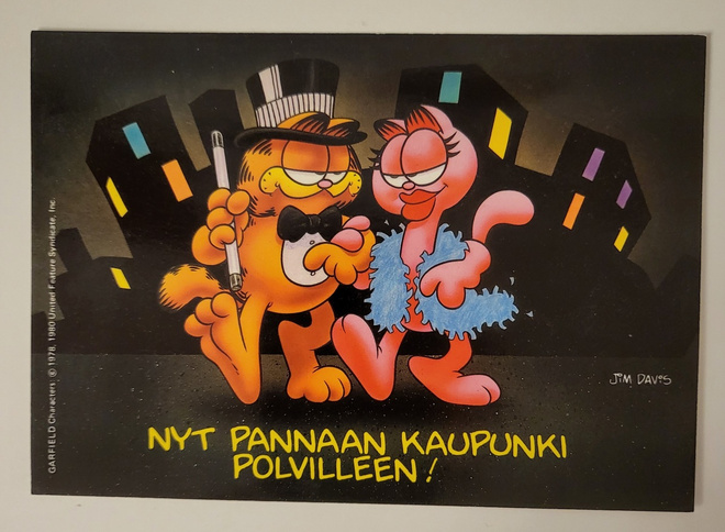 Karvinen, postikortti, kulkenut käsipostissa