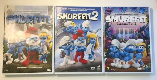 Smurffit 1-3 (3DVD) Puhuttu Suomeksi!