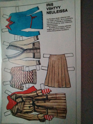 Paperinuken vaatteet Iris Keinäselle