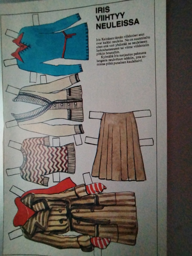 Paperinuken vaatteet Iris Keinäselle