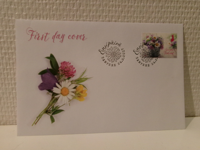FDC- ensipäiväkuori - Kesäkukkia 24.2.2017