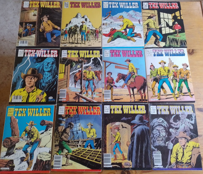 Tex Willer 12 kpl 1980-luvulta ja 1990-luvun alusta