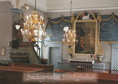KIRKKOKORTTI - HONKAJOEN KIRKKO - SISÄKUVA