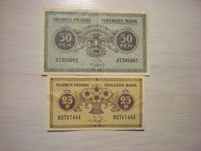 25 ja 50 penniä 1918
