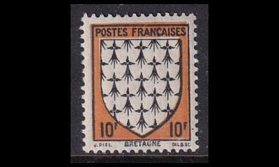 Ranska 586 ** Vaakuna Bretagne (1943)