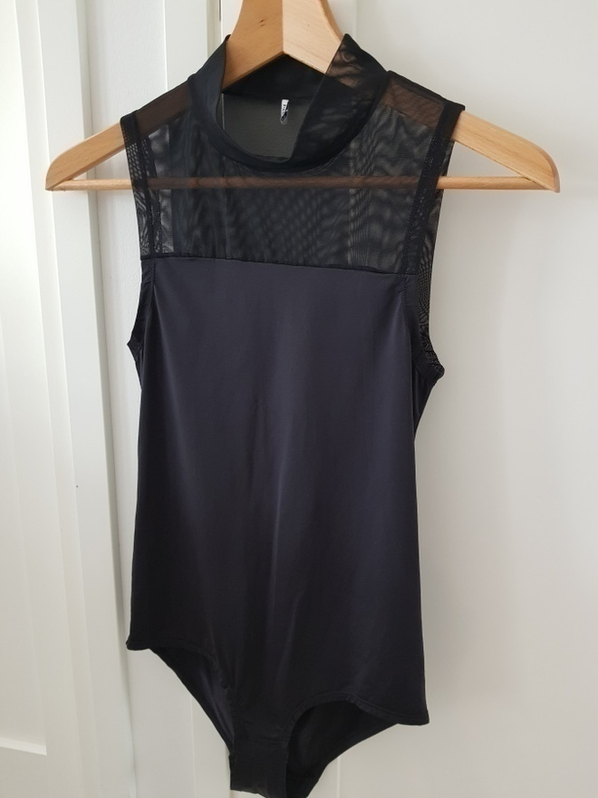 Pieces musta Bodysuit / Body Toppi - koko S