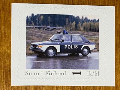 OMAKUVAMERKKI POLIISIAUTO SAAB 99GL**