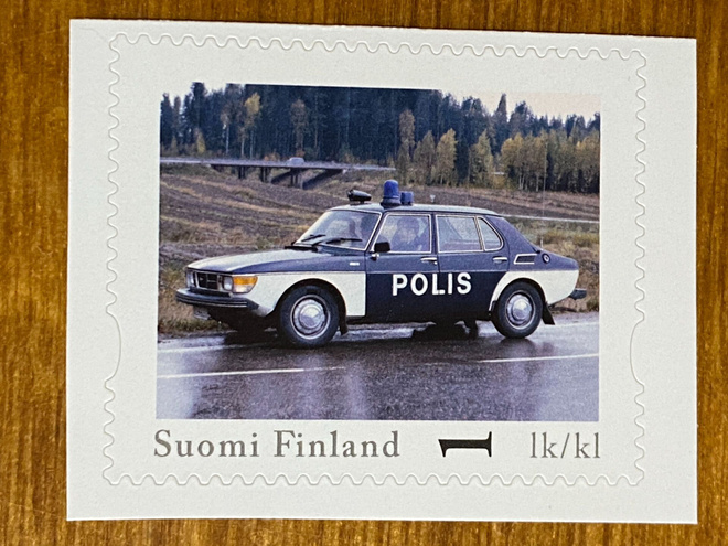 OMAKUVAMERKKI POLIISIAUTO SAAB 99GL**