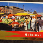 Helsinki Kauppatori, kulkenut postikortti+postimerkki+leima - pikkukuva 1
