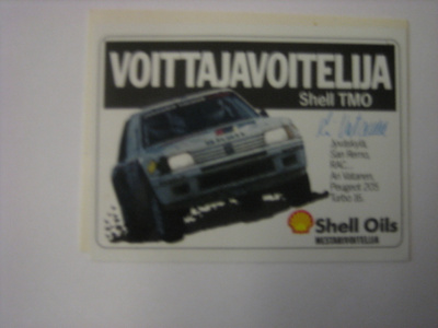 Peugeot rallitarra 2 C: Peugeot 205 turbo 16 - Shell