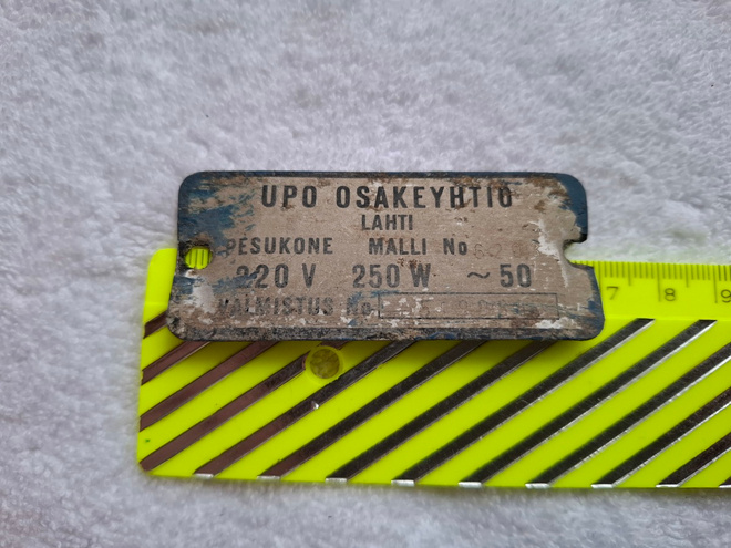Vanha Kilpi UPO PESUKONE