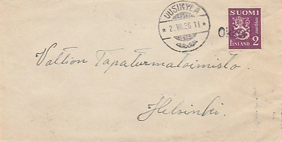 1936, Kirje Uusikylä, rivileima Okker