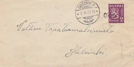 1936, Kirje Uusikylä, rivileima Okker