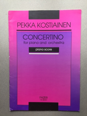 Pekka Kostiainen Concertino for piano and orchestra piano sc