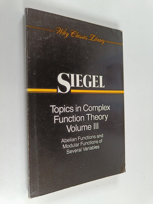 Carl Ludwig Siegel : Topics in Complex Function Theory, V...