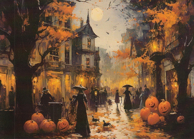 Halloween katunäkymä