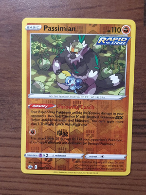 Pokemon Passimian 088/198 Reverse holo rare