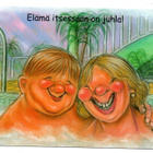 °"ELÄMÄ ITSESSÄÄN ON JUHLA!"° -KORTTI /Hörölä - pikkukuva 1
