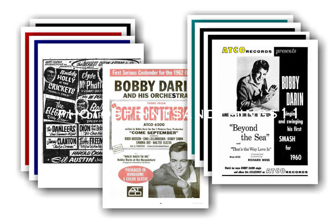 BOBBY DARIN -- promo postikorttisetti x10  (UPEA lahja!) #1