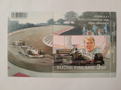 Formula I World Champion 1998 Mika Häkkinen postimerkki