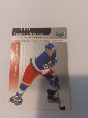 2002-03 UD Piece of History #100 Teemu Selänne SR /2999
